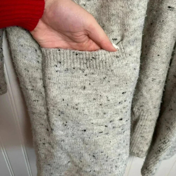 Madewell grey speckle wool blend sweater cardigan open first size XS K24 - Picture 2 of 6